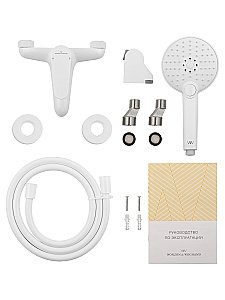 Смеситель для ванны с душем WONZON & WOGHAND ALFA WW-AE3204-MW белый матовый купить в интернет-магазине сантехники Sanbest