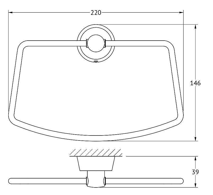 Полотенцедержатель-кольцо FBS Vizovice VIZ 022 купить в интернет-магазине сантехники Sanbest