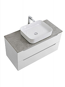 Тумба с раковиной и столещницей BelBagno 100 ETNA-1000-2C-SO-BO+KEP-100-MGL  Bianco Opaco для ванной в интернет-магазине Sanbest