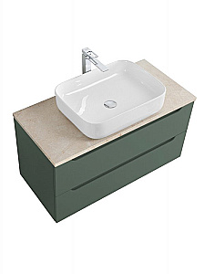 Тумба с раковиной и столещницей BelBagno 90 ETNA-900-2C-SO-VO+KEP-90-MCO еловая матовая для ванной в интернет-магазине Sanbest