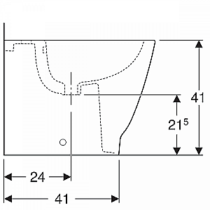 Биде напольное Geberit Smyle Square 500.841.00.1 белое купить в интернет-магазине Sanbest