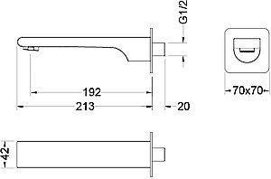 Излив для ванны Aquatek Лира AQ1441CR хром купить в интернет-магазине сантехники Sanbest