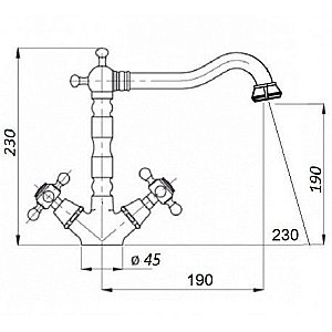 Смеситель для кухни Magliezza Classico 50150 хром купить в интернет-магазине сантехники Sanbest