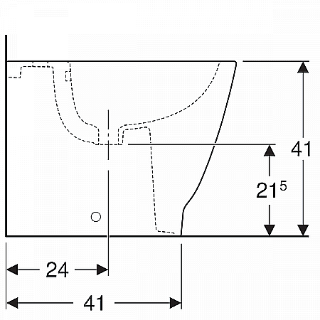 Биде напольное Geberit Smyle Square 500.841.00.1 белое купить в интернет-магазине Sanbest