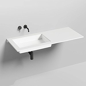 Раковина врезная снизу столешницы Salini MAREA 14 1802214M 60 из искусственного камня S-Stone, белая матовая купить в интернет-магазине Sanbest