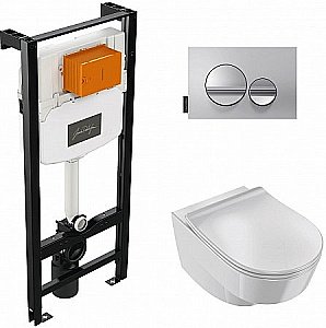 Унитаз подвесной Jacob Delafon ODEON RIVE GAUCHE E21745RU-00 безободковый, с крышкой микролифт, с инсталляцией купить в интернет-магазине Sanbest