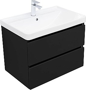 Тумба с раковиной Aquanet Вега 2.0 337954/301804 70 черный для ванной в интернет-магазине Sanbest