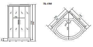 Душевая кабина Timo LUX TL 1503 100x100 купить в интернет-магазине Sanbest