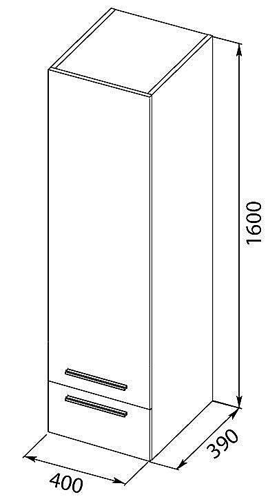 Пенал Aquanet Верона 40 белый для ванной в интернет-магазине сантехники Sanbest