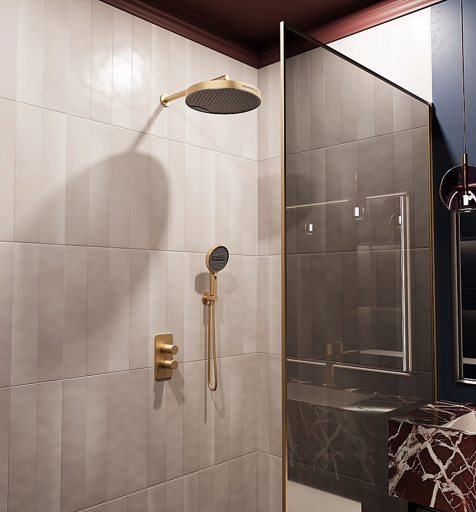 Душевая система Vincea Domus VSFW-5DM0BG брашированное золото купить в интернет-магазине сантехники Sanbest