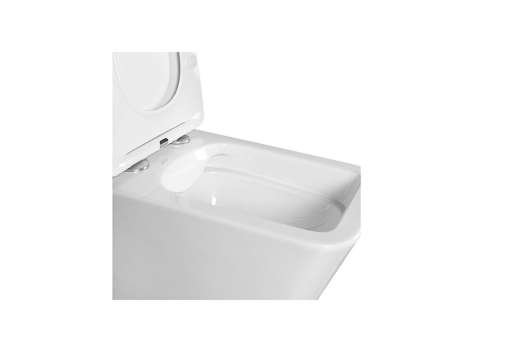 Унитаз подвесной Aquatek Либра New AQ0530N-00 белый, с крышкой микролифт, безободковый купить в интернет-магазине Sanbest