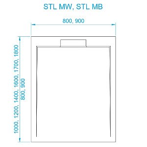 Душевой поддон RGW Stone Tray STL MW 80x120 Белый Мрамор купить в интернет-магазине Sanbest