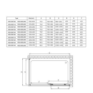 Душевой уголок Vincea SOFT VSR-3SO 140x100 хром/прозрачное купить в интернет-магазине Sanbest