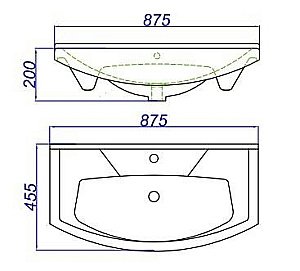 Тумба с раковиной Aqwella Basic 85 дуб золотой для ванной в интернет-магазине Sanbest