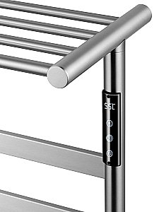 Полотенцесушитель электрический с полкой WONZON & WOGHAND ESSEN, Брашированный никель (WW-A402-BR) купить в интернет-магазине сантехники Sanbest