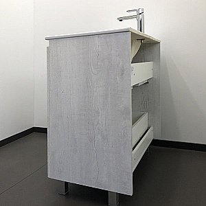 Тумба с раковиной Comforty Верона 00-00001972 90 дуб белый для ванной в интернет-магазине Sanbest