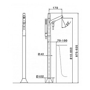 Смеситель для ванны Cisal VITA VI01420021 хром купить в интернет-магазине сантехники Sanbest