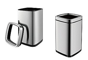 Ведро для мусора WeltWasser  NOLAND MT 9L Матовая сталь купить в интернет-магазине сантехники Sanbest