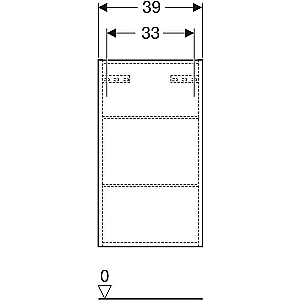 Шкаф-пенал Geberit Renova Plan 501.920.JK.1 39 черный для ванной в интернет-магазине сантехники Sanbest