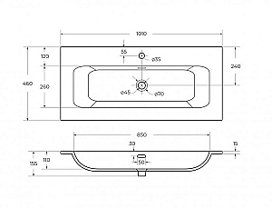 Тумба с раковиной Cezares DUET-N-1000-2C-SO-VPR-P+CZR-8073-100 Зеленая жемчужная для ванной в интернет-магазине Sanbest