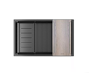 Кухонная мойка Paulmark NEXT-MULTI SINK 74 PM787445-GM вороненая сталь купить в интернет-магазине сантехники Sanbest