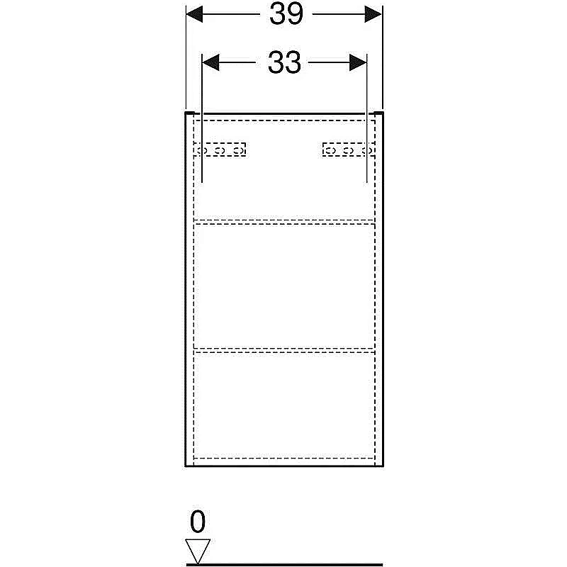Шкаф-пенал Geberit Renova Plan 501.920.JK.1 39 черный для ванной в интернет-магазине сантехники Sanbest