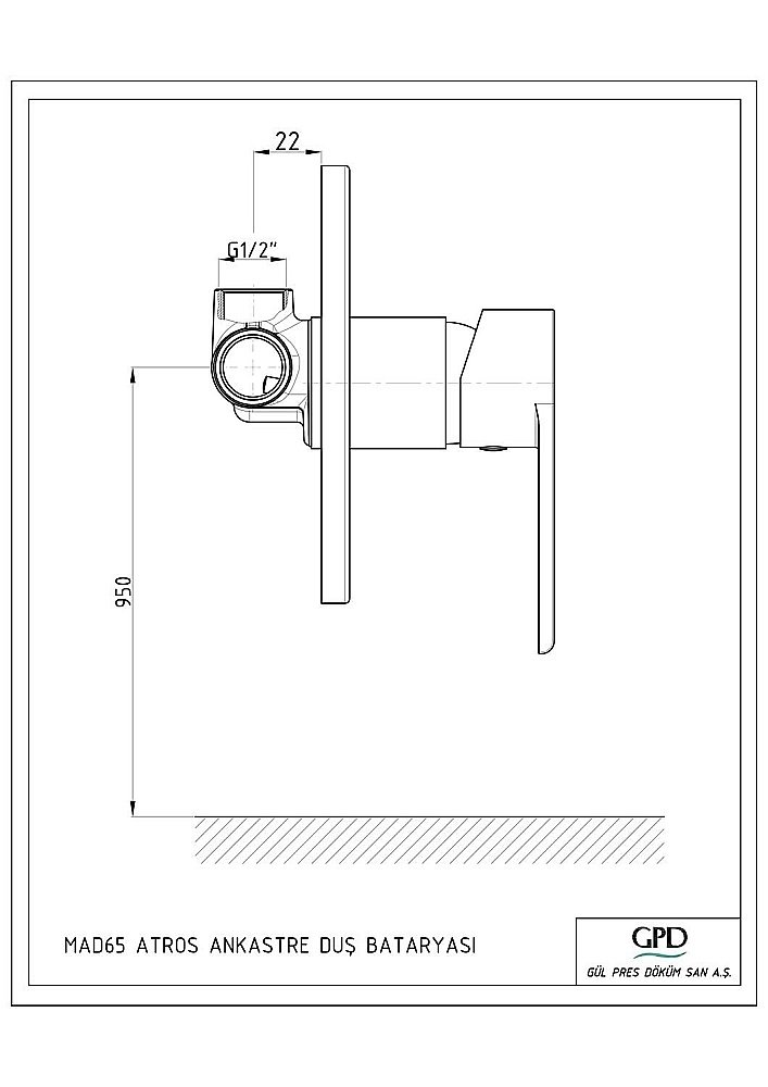 Смеситель для душа GPD ATROS MAD65 купить в интернет-магазине сантехники Sanbest