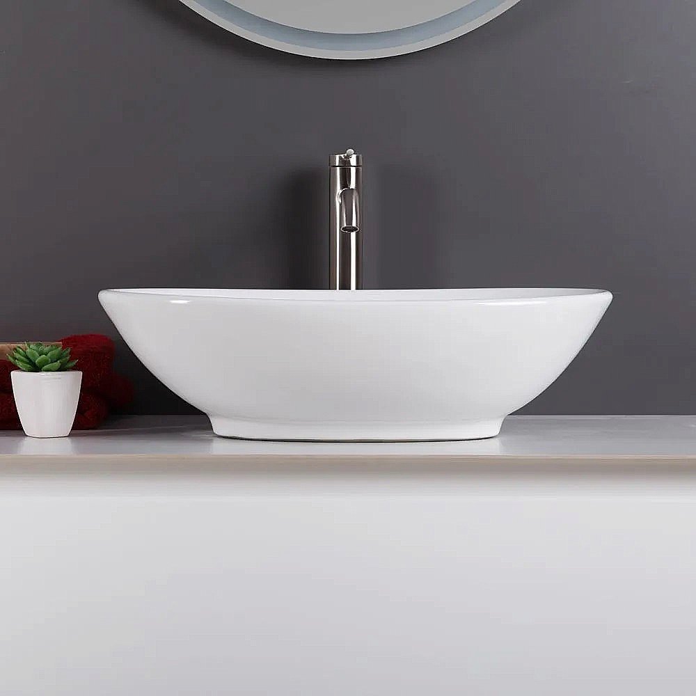 Раковина накладная BelBagno 52 BB1147 белая купить в интернет-магазине Sanbest