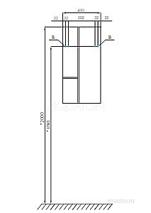 Шкаф Акватон Мишель темное дерево для ванной в интернет-магазине сантехники Sanbest