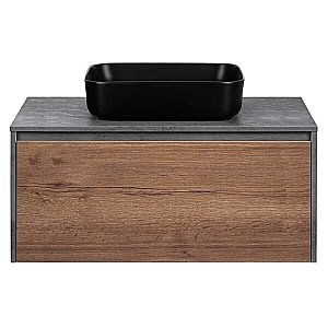 Тумба с раковиной Vincea Mesa 1000 T.Oak + Beton для ванной в интернет-магазине Sanbest