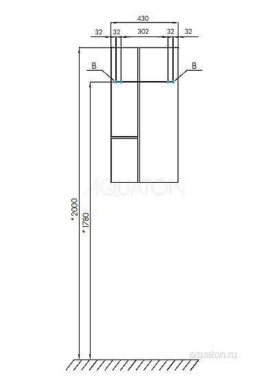 Шкаф Акватон Мишель темное дерево для ванной в интернет-магазине сантехники Sanbest