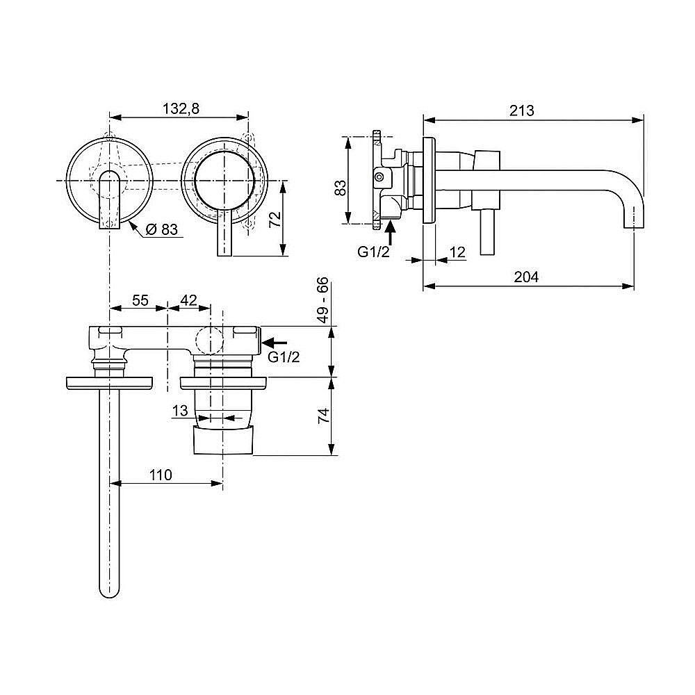 Смеситель для раковины Ideal Standard Ceraline A6938AA купить в интернет-магазине сантехники Sanbest