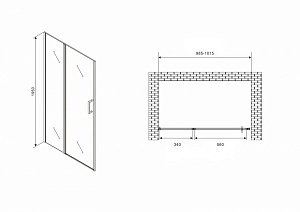 Душевая дверь Abber Sonnenstrand AG04100BS 100 купить в интернет-магазине Sanbest