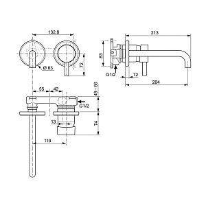 Смеситель для раковины Ideal Standard Ceraline A6938AA купить в интернет-магазине сантехники Sanbest