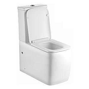 Напольный унитаз-компакт Black&White Gravity 7790WX безободковый, слив-торнадо, с крышкой микролифт, с бачком, белый глянцевый купить в интернет-магазине Sanbest