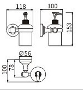 Диспенсер CeramaLux Bianco 52012 хром купить в интернет-магазине сантехники Sanbest