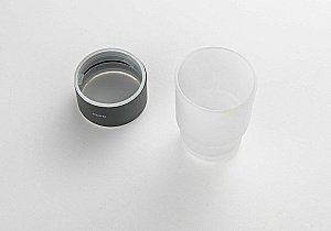 Стакан Aquatek Лира AQ4428MB стекло матовое/черный матовый купить в интернет-магазине сантехники Sanbest