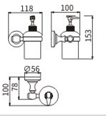 Диспенсер CeramaLux Bianco 52012 хром купить в интернет-магазине сантехники Sanbest
