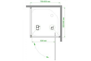 Душевой уголок Royal Bath RB HV-C-CH 80 купить в интернет-магазине Sanbest