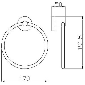 Полотенцедержатель-кольцо Rav-Slezak Colorado COA0104MGL серый металлик купить в интернет-магазине сантехники Sanbest