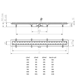 Душевой лоток Azario Medium 85 AZ-CH 850 MN хром матовый купить в интернет-магазине Sanbest