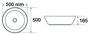 Раковина накладная SantiLine 50 SL-1064 белая купить в интернет-магазине Sanbest