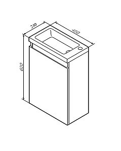 Тумба с раковиной AM.PM X-Joy 45 подвесная белая для ванной в интернет-магазине Sanbest
