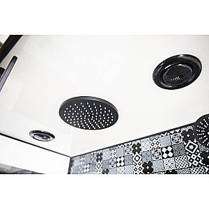 Душевая кабина Esbano Elegancia ESB-1180CKR 110x80 стекло прозрачное/профиль черный купить в интернет-магазине Sanbest