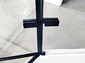 Душевая кабина Esbano ESM-PENTA-90 стекло прозрачное/профиль черный купить в интернет-магазине Sanbest