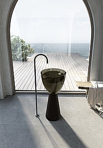 Раковина Abber Kristall AT2703Black-Vesuvian черная/оливковая купить в интернет-магазине Sanbest