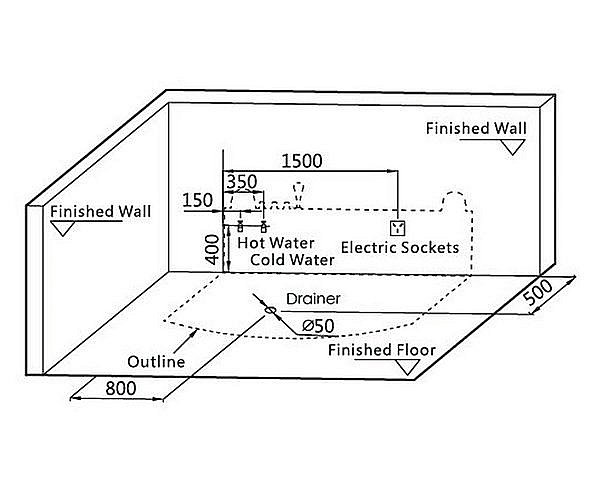 Ванна акриловая Gemy Glass Panel G9079 200х105 белая купить в интернет-магазине Sanbest