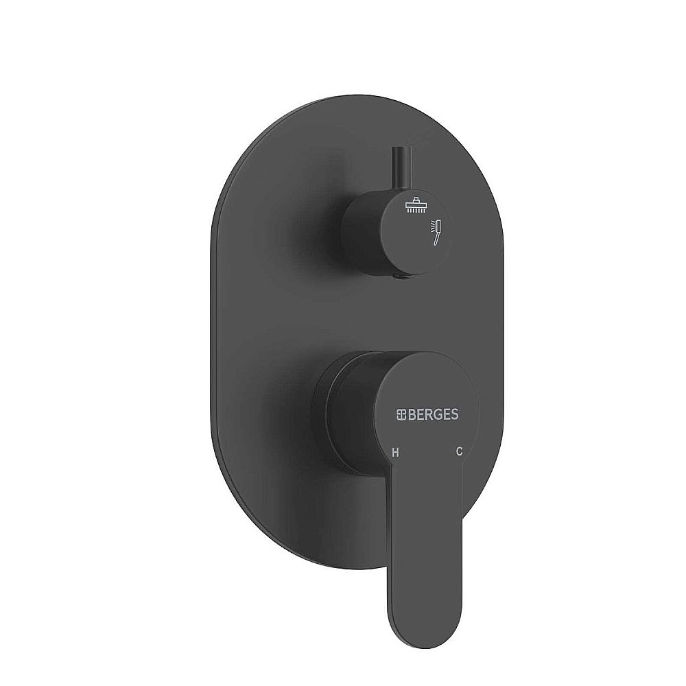 Душевая система Berges VENTAS 73008 черная матовая купить в интернет-магазине сантехники Sanbest