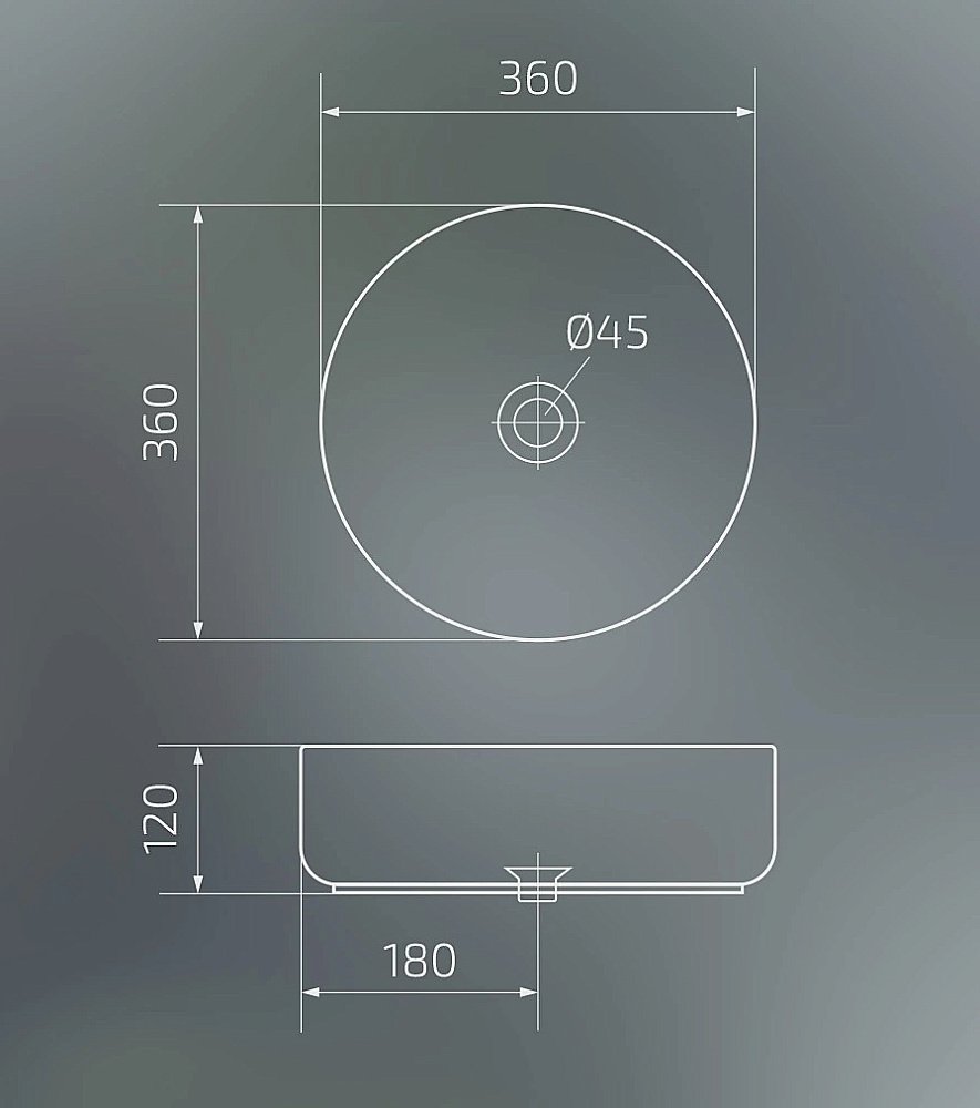Раковина накладная Gid 36 D1357h028 53329 кремовая, белая купить в интернет-магазине Sanbest