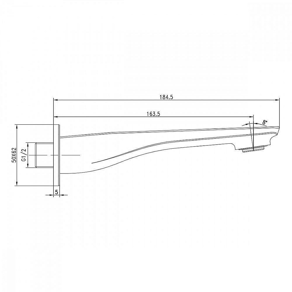 Излив для ванны Lemark LM5981CW купить в интернет-магазине сантехники Sanbest